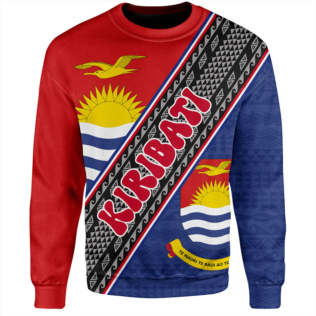 Kiribati Sweatshirt Micronesia Flag And Coat Of Arms