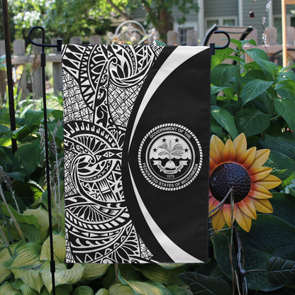Federated States Of Micronesia Garden Flag Lauhala Circle White
