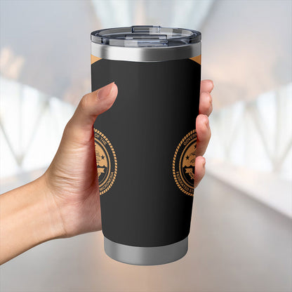 Federated States Of Micronesia Tumbler Lauhala Circle Style Gold