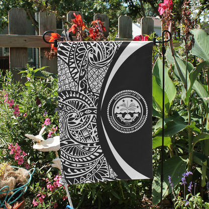 Federated States Of Micronesia Garden Flag Lauhala Circle White