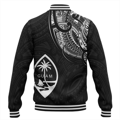 Guam Baseball Jacket Micronesia Tribal Coat Of Arms