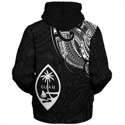 Guam Sherpa Hoodie Micronesia Tribal Coat Of Arms
