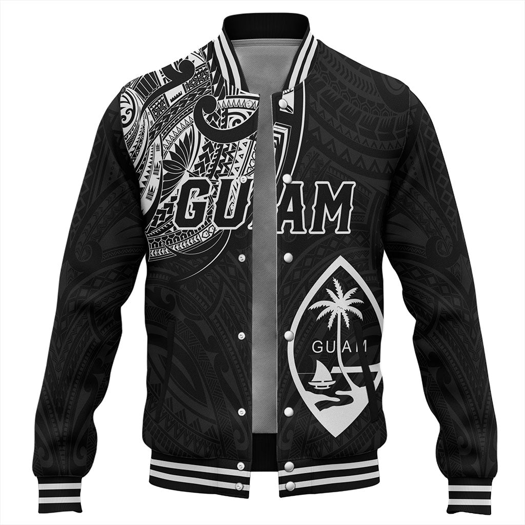 Guam Baseball Jacket Micronesia Tribal Coat Of Arms