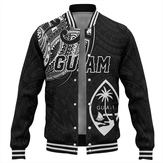 Guam Baseball Jacket Micronesia Tribal Coat Of Arms
