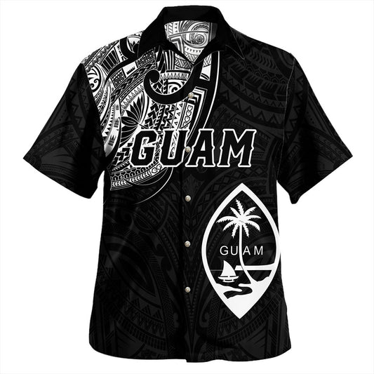 Guam Hawaiian Shirt Micronesia Tribal Coat Of Arms