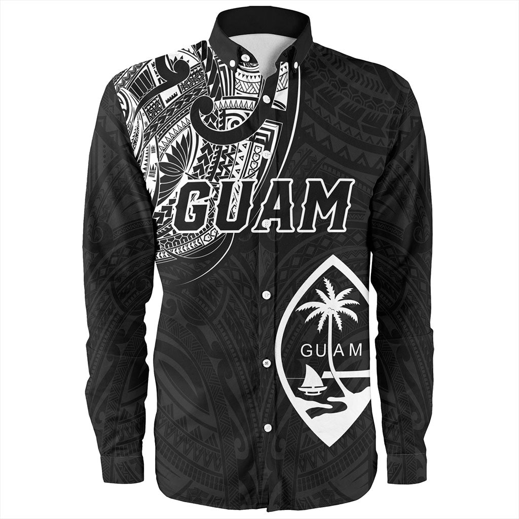 Guam Long Sleeve Shirt Micronesia Tribal Coat Of Arms