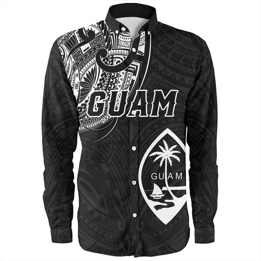 Guam Long Sleeve Shirt Micronesia Tribal Coat Of Arms