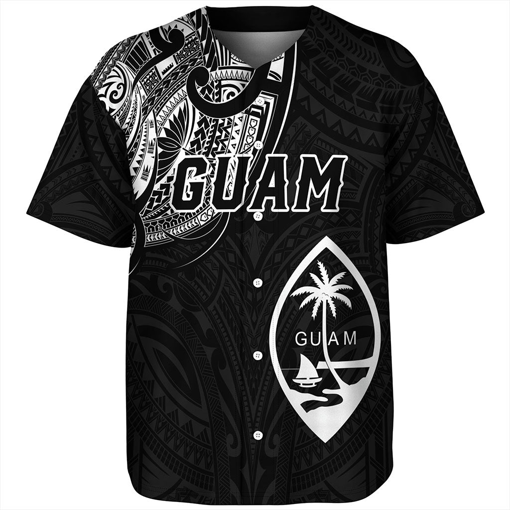 Guam Baseball Shirt Micronesia Tribal Coat Of Arms