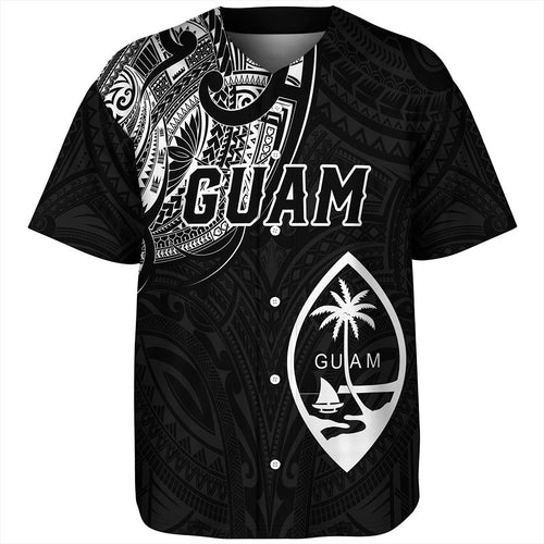 Guam Baseball Shirt Micronesia Tribal Coat Of Arms