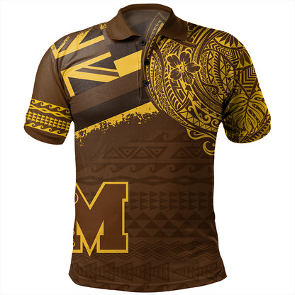 Hawaii Polo Shirt Mililani High School With Crest Style