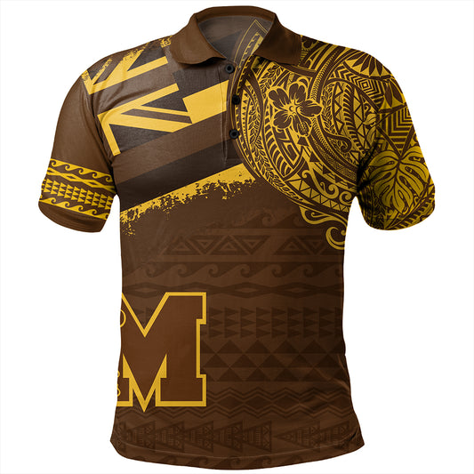 Hawaii Polo Shirt Mililani High School With Crest Style