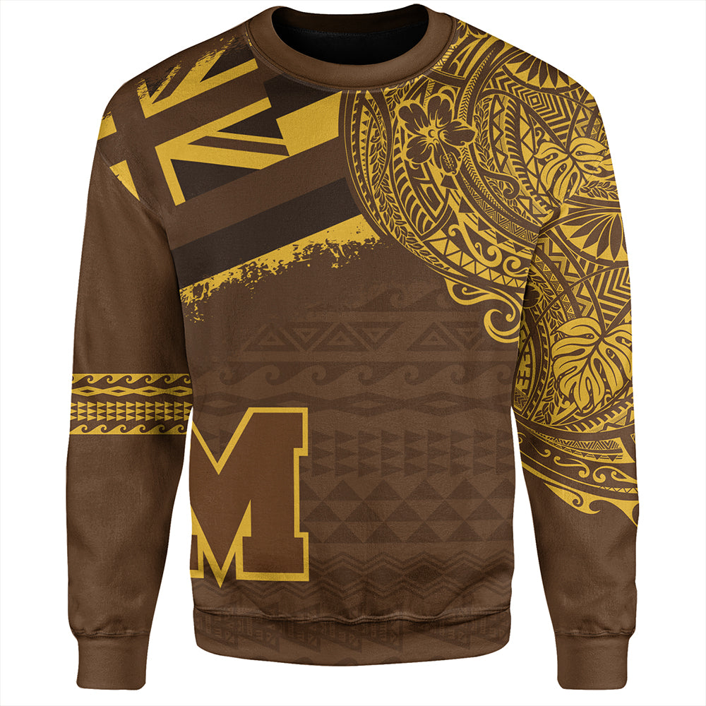Hawaii Sweatshirt Mililani High School With Crest Style