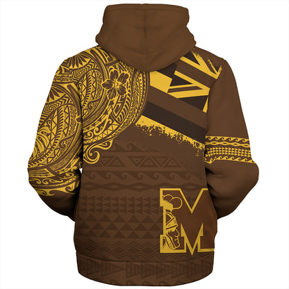 Hawaii Sherpa Hoodie Mililani High School With Crest Style