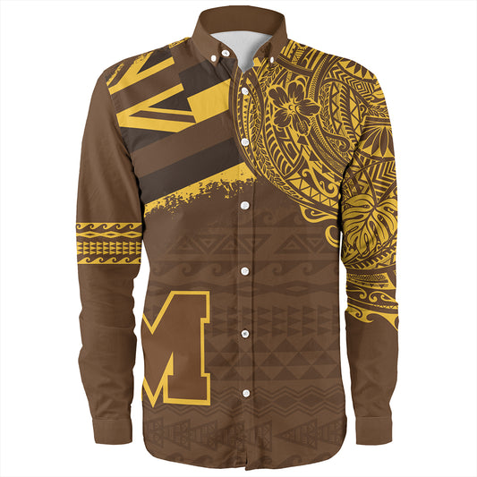 Hawaii Long Sleeve Shirt Mililani High School With Crest Style
