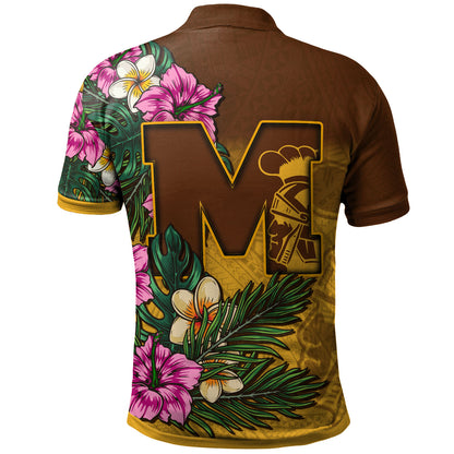 Hawaii Custom Personalised Polo Shirt - Mililani Trojan High School Hawaiian Tropical Flowers Polo Shirt