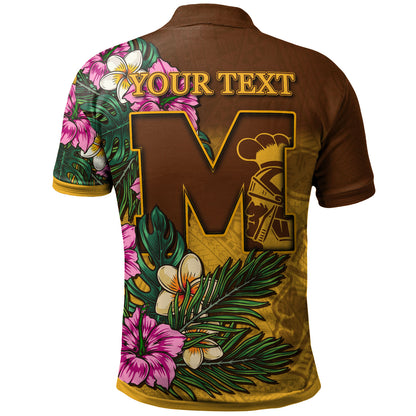 Hawaii Custom Personalised Polo Shirt - Mililani Trojan High School Hawaiian Tropical Flowers Polo Shirt
