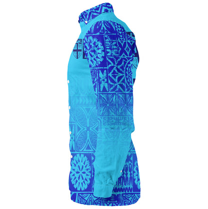 Fiji Long Sleeve Shirt Fiji Independence 1970 Tapa Style (Ver 2)