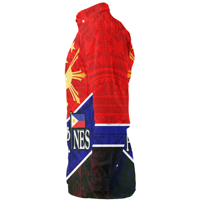 Philippines Filipinos Long Sleeve Shirt Sun Filipinos Tribal Flowers Patterns