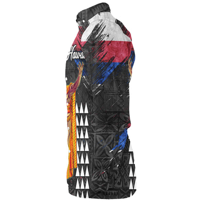 Hawaii Long Sleeve Shirt  Hawaii King Grunge Style Color Flag Style