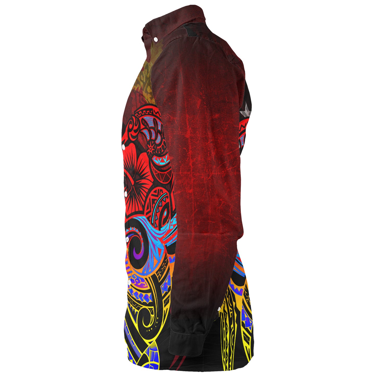 Papua New Guinea Long Sleeve Shirt Birds Of Paradise With Flag Color Style