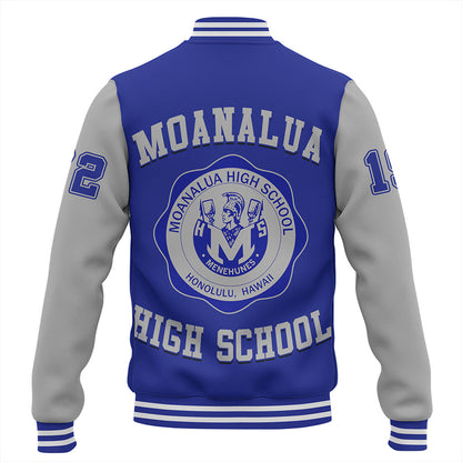 Hawaii Baseball Jacket Moanalua High School Polynesian Letters Style