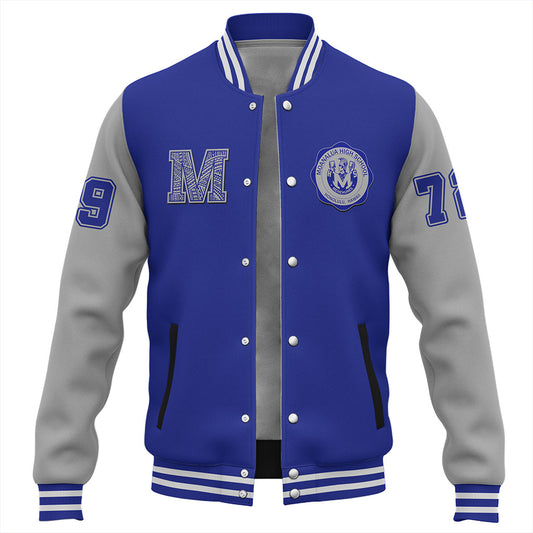 Hawaii Baseball Jacket Moanalua High School Polynesian Letters Style