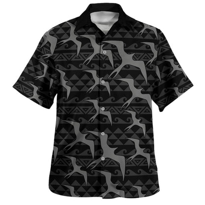 Hawaii Hawaiian Shirt Tribal Polynesia Iwa Bird Pattern