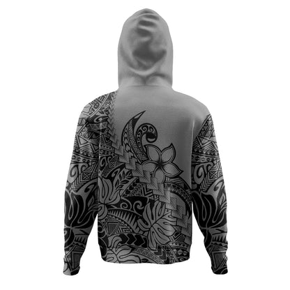 Polynesian Hoodie Tribal Plumeria Beautiful