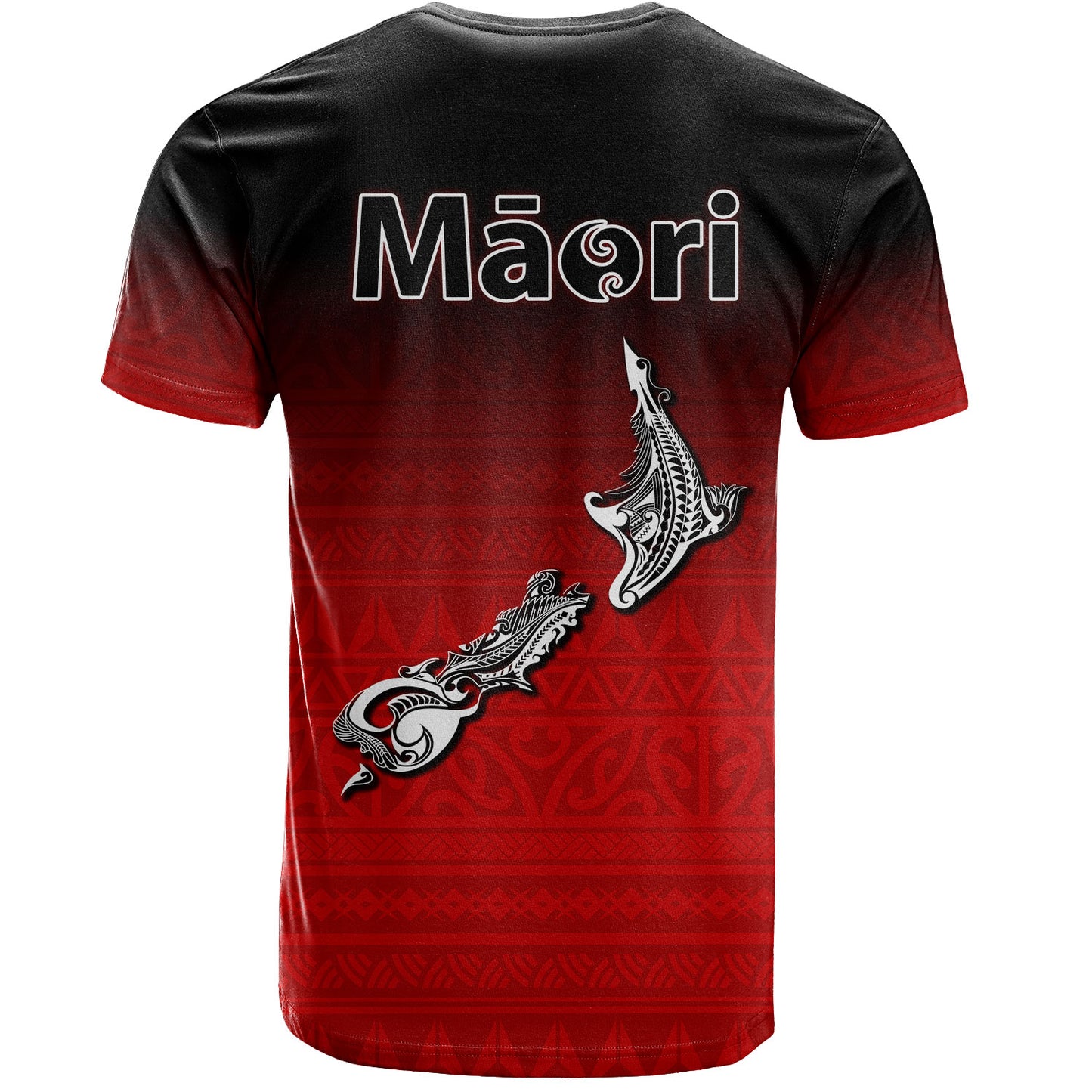 New Zealand T-Shirt Aotearoa Maori Tribal Map Tattoo