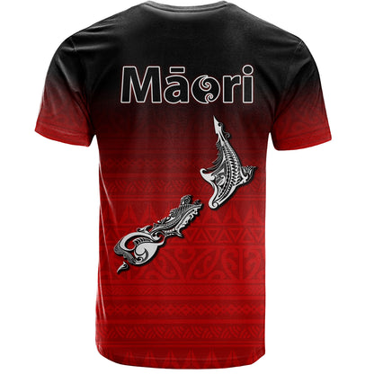 New Zealand T-Shirt Aotearoa Maori Tribal Map Tattoo