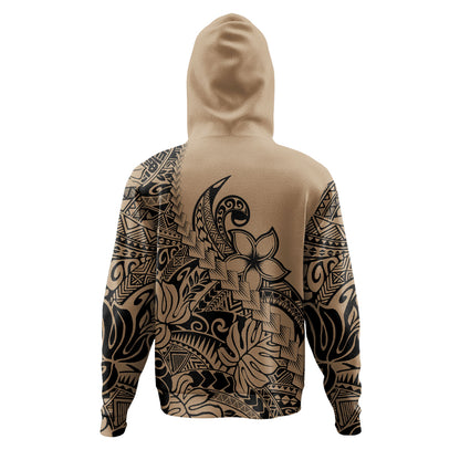 Polynesian Hoodie Tribal Plumeria Beautiful