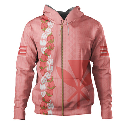 Hawaii Hoodie Flower Lei Kanaka Maoli Polynesia Island Style
