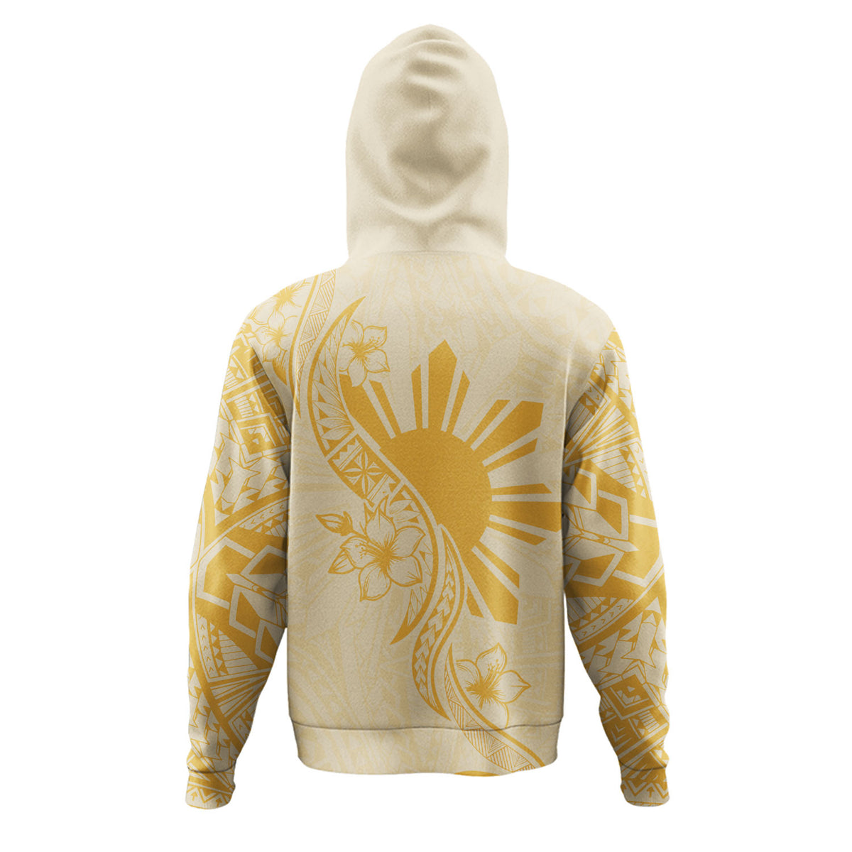 Philippines Filipinos Hoodie Sun and Sampaguita Flower Tribal Pattern