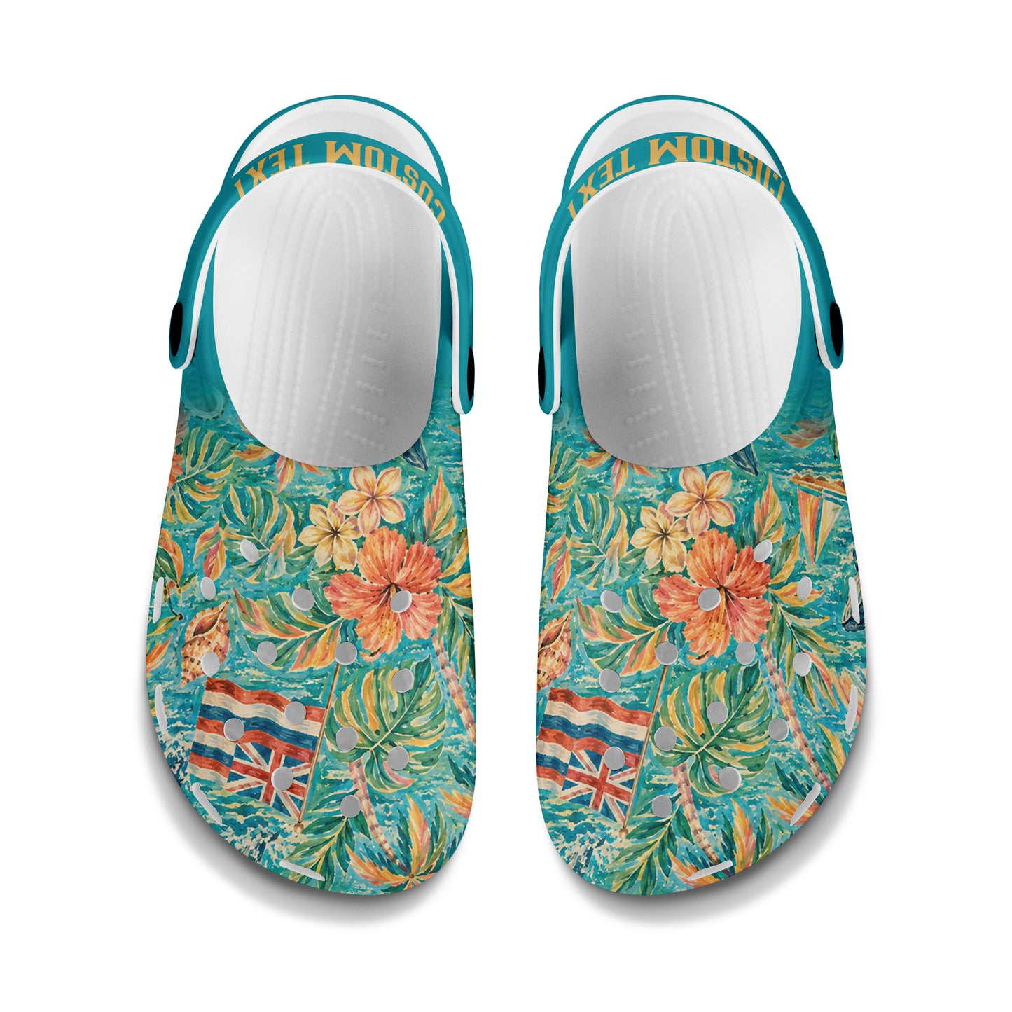Hawaii Clogs Shoes Custom Text Hawaii Land Of Aloha