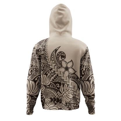 Polynesian Hoodie Tribal Plumeria Beautiful