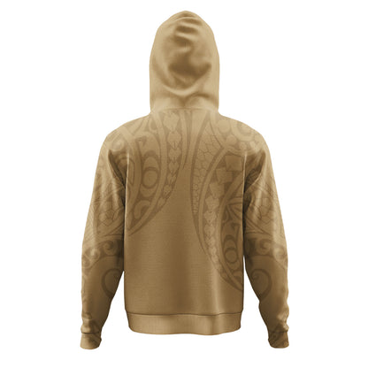 Hawaii Hoodie Only Polynesian Kakau Style Golden