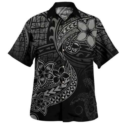 Hawaii Hawaiian Shirt Plumeria Honu Tribal Flow