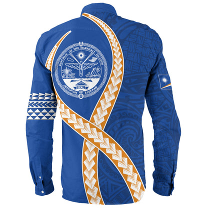 Marshall Islands Long Sleeve Shirt Tribal Polynesian In My Heart