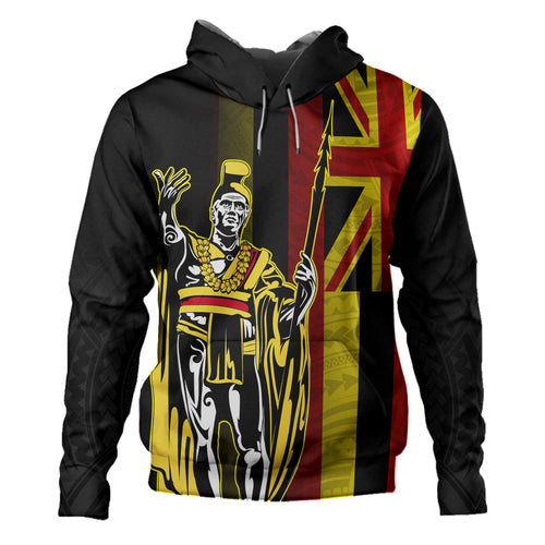 Hawaii Hoodie King Kamehameha Gold Flag Island Royalty Style