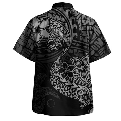 Hawaii Hawaiian Shirt Plumeria Honu Tribal Flow