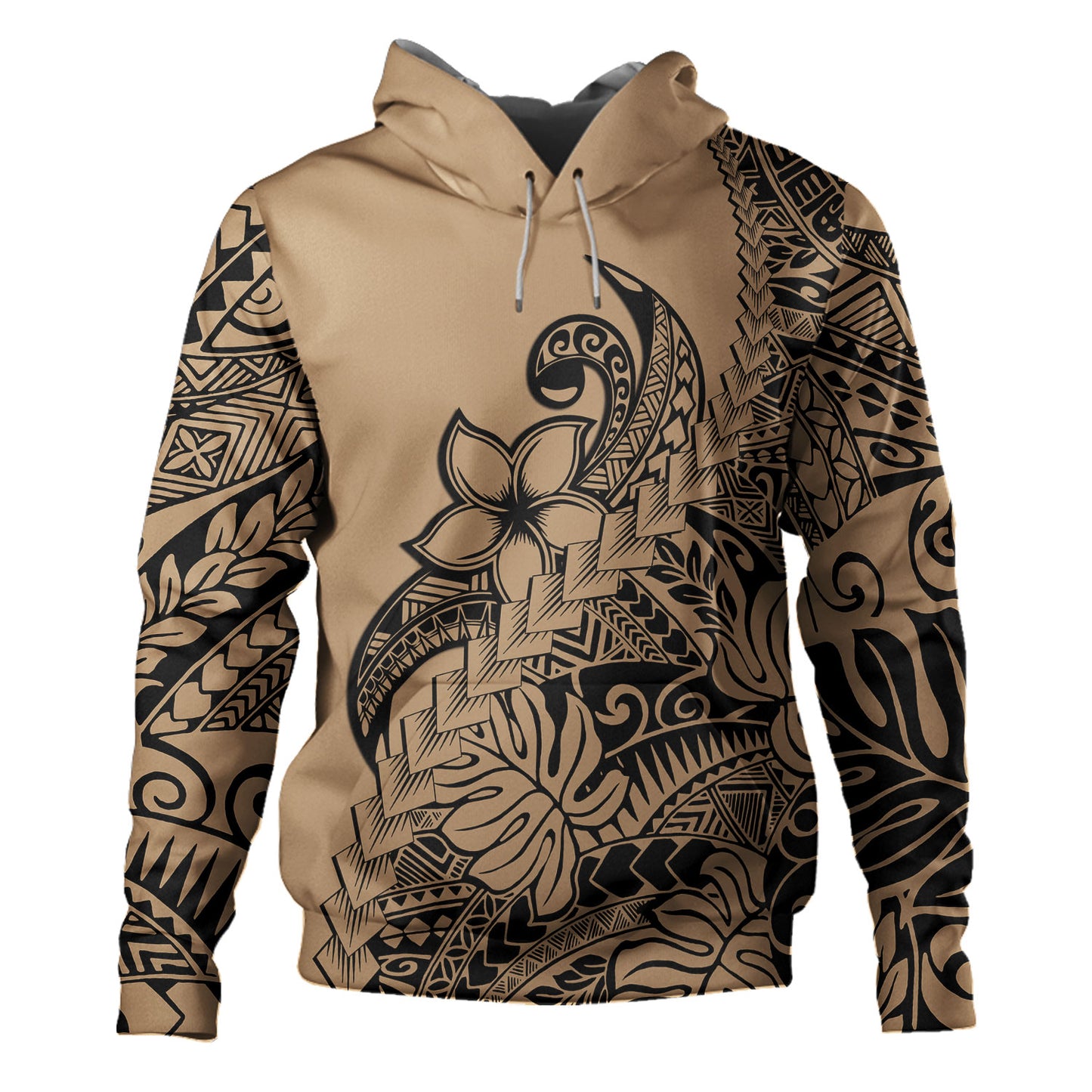 Polynesian Hoodie Tribal Plumeria Beautiful