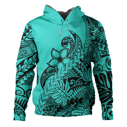 Polynesian Hoodie Tribal Plumeria Beautiful