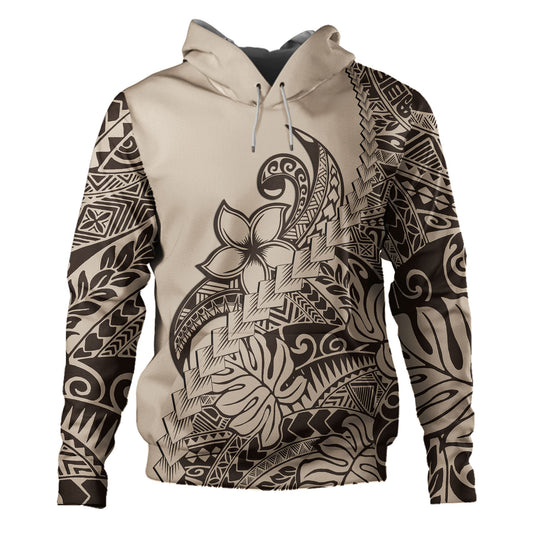 Polynesian Hoodie Tribal Plumeria Beautiful
