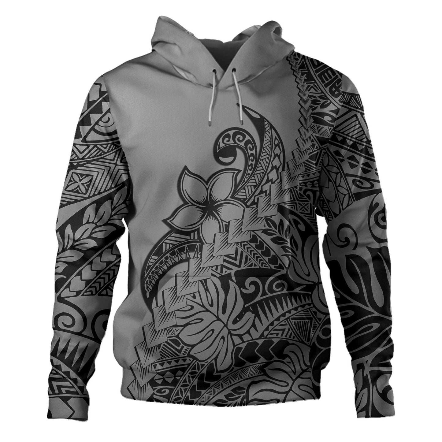 Polynesian Hoodie Tribal Plumeria Beautiful