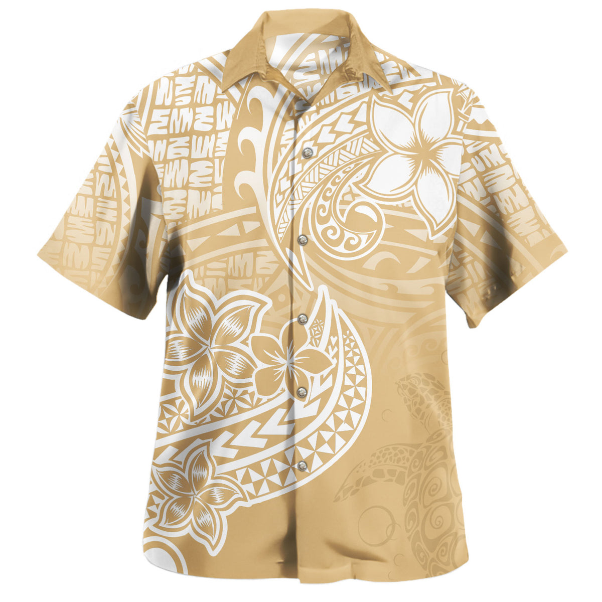 Hawaii Hawaiian Shirt Plumeria Honu Tribal Flow