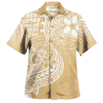 Hawaii Hawaiian Shirt Plumeria Honu Tribal Flow