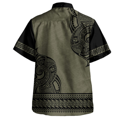 Polynesian Hawaiian Shirt Tribal Tattoo Inspired Island Print