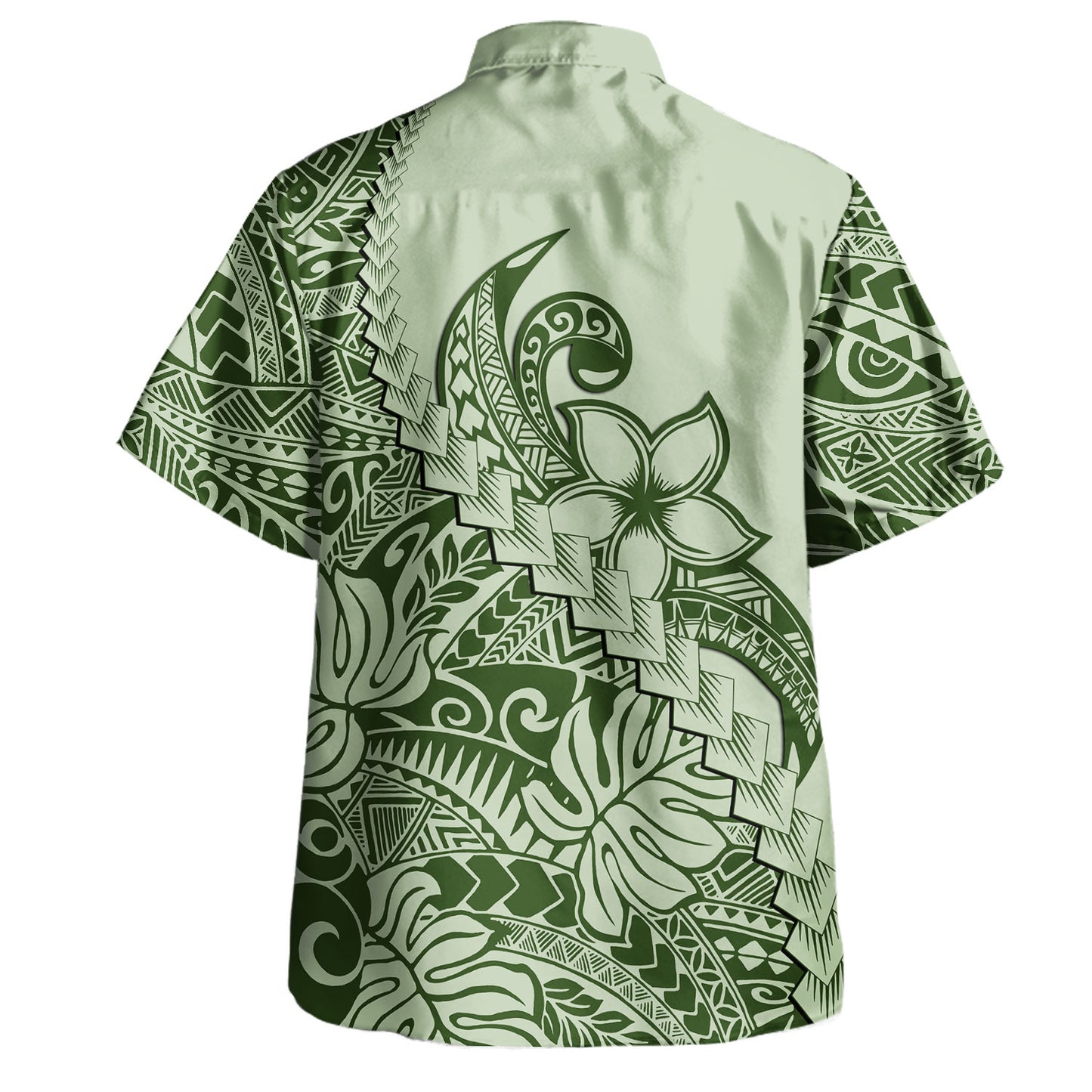 Polynesian Hawaiian Shirt Tribal Plumeria Beautiful