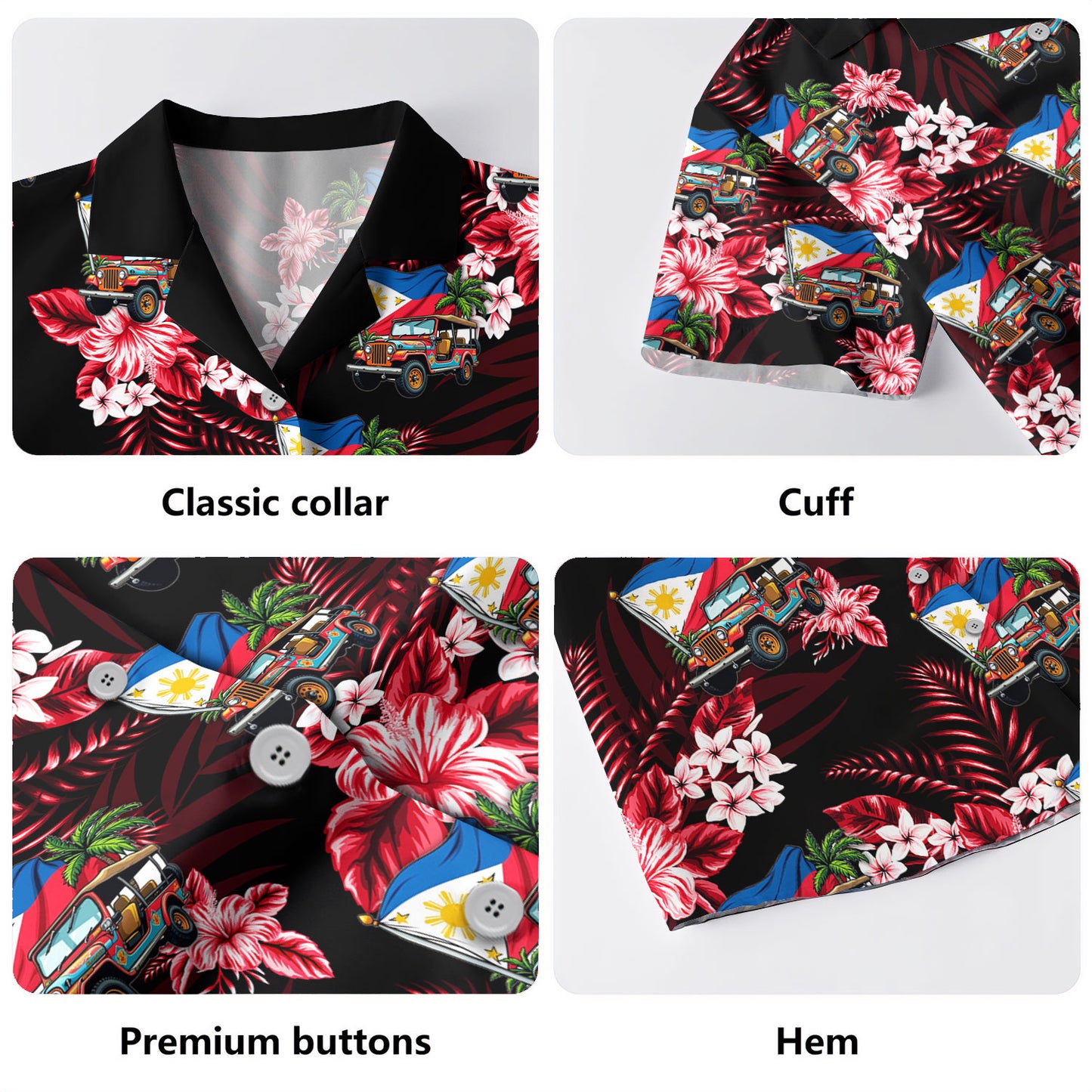 Philippines Filipinos Hawaiian Shirt Jeepney Summer Tropical