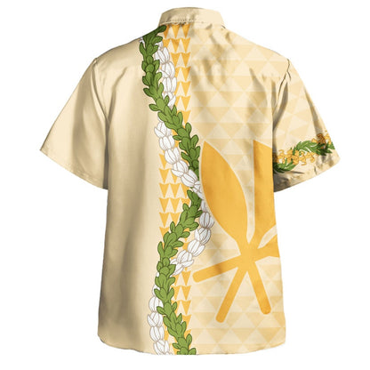 Hawaii Polynesian Combo Dress And Shirt Kanaka Maoli Puakenikeni Maile Flower Lei